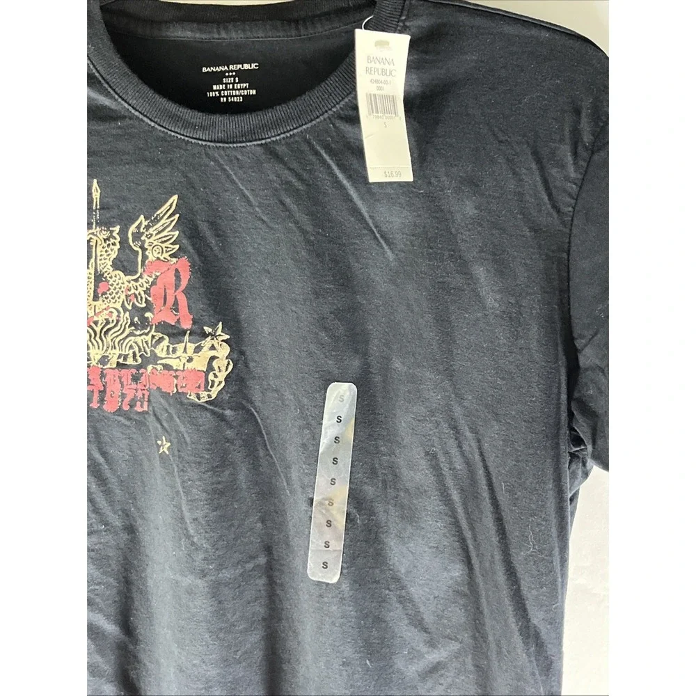 Banana Republic NWT‎ Men's Small Black Tshirt
